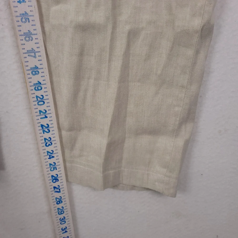 Tommy Bahama Linen Pants Mens 2XL Beige Drawstring Beach Tropical Relaxed Fit